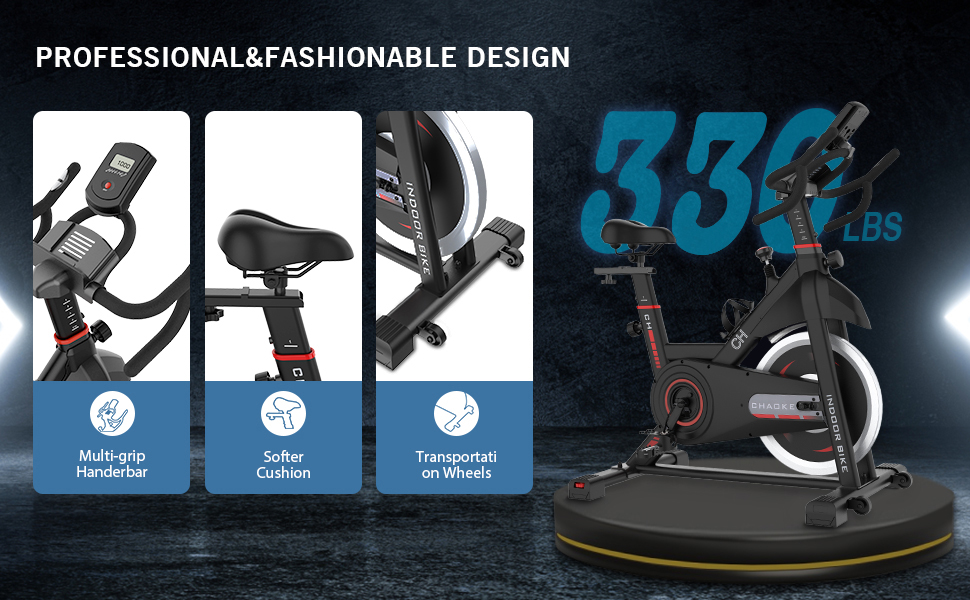 CHAOKE Stationary Bike 330LB Weight Capacity