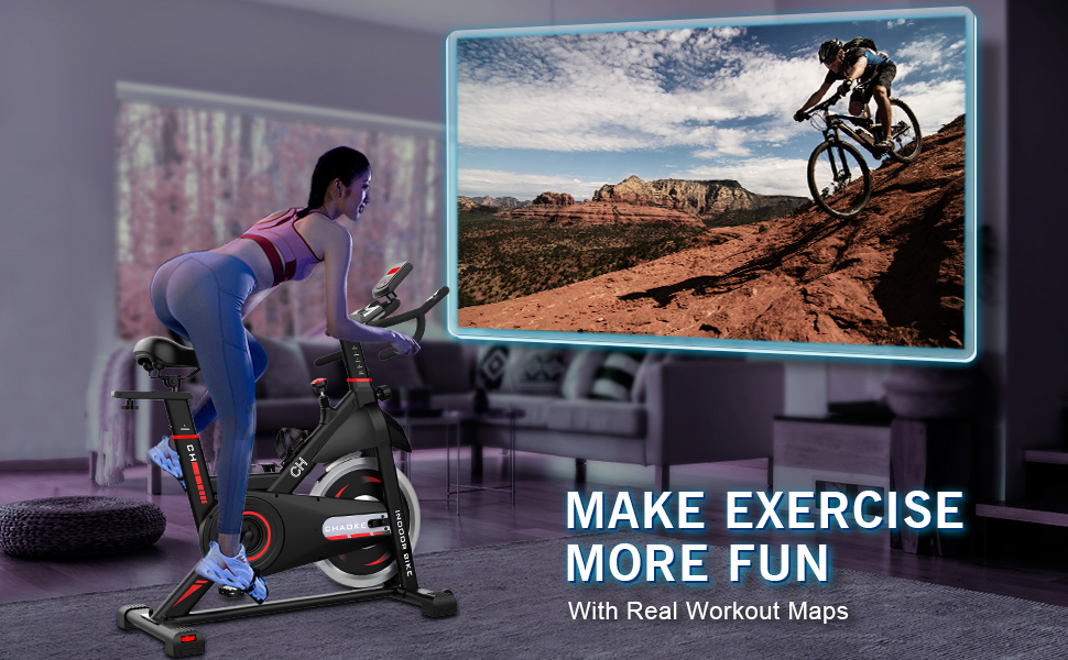 CHAOKE Indoor Cycling Bike delivers a stable, smooth, and quiet workout